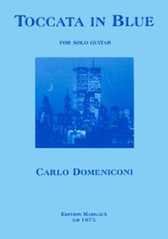Carlo Domeniconi, Toccata in blue sheet music cover Carlo Domeniconi, Toccata in blue sheet music cover