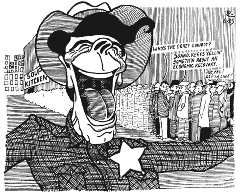 Ronald Reagan caricature