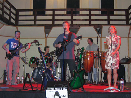 hugh Featherstone and a Panel of Experts record a live album at La Chapelle studios, Belgium