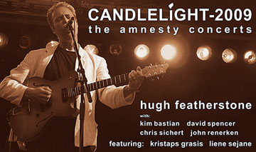 Flyer for Hugh Featherstone's Candlelight 2009 Amnesty International concerts