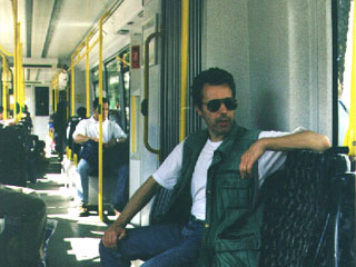 Hugh Featherstone on a Berlin tram Hugh Featherstone on a Berlin tram