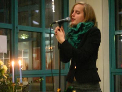 Kimbastian singing at a Candlelight concert Kimbastian singing at a Candlelight concert
