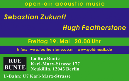 Hugh Featherstone concert flyer designed by David John