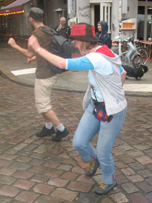 Audience dancing at Weltfest, Berlin