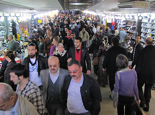 pedestrian tunnel, Eminonu, Istanbul pedestrian tunnel, Eminonu, Istanbul