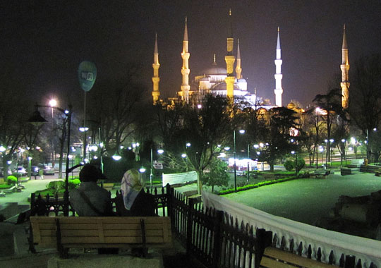 the Blue Mosque, Istanbul at night