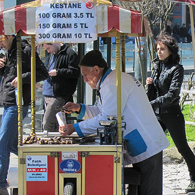 hot chestnuts, Istanbul