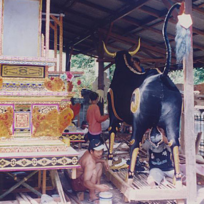 Balinese Sarcophagus maker's workshop