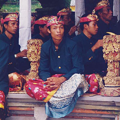 Balinese temple musicians