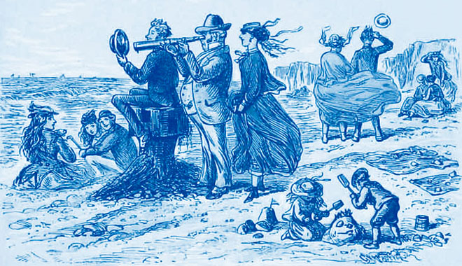 seaside cartoon by Hablot Knight Browne