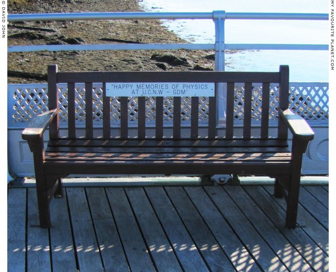 Physics memorial bench on Bangor Pier, North Wales at The Cheshire Cat Blog