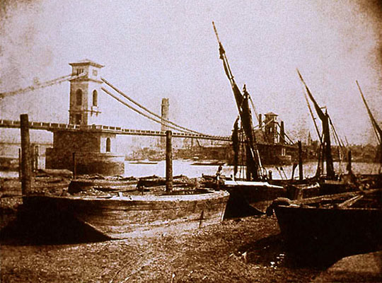 Hungerford Bridge, London by Fox Talbot at the Cheshire Cat Blog