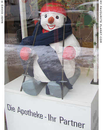 A snowman on skis in Berlin by David John at The Cheshire Cat Blog A snowman on skis in Berlin by David John at The Cheshire Cat Blog