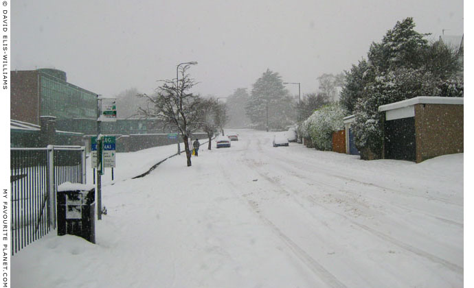 Bangor in the snow by David Elis-Williams at The Cheshire Cat Blog