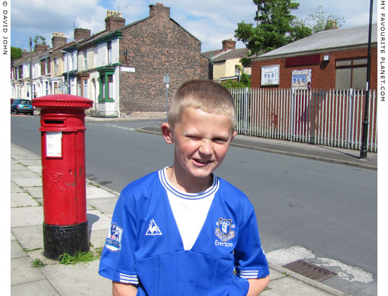 young Everton supporter, Toxteth, Liverpool