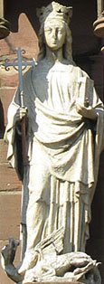 Statue of Saint Margaret of Antioch, Princes Road, Toxteth, Liverpool at The Cheshire Cat Blog