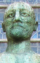 head of the Risen Christ by Elisabeth Frink, Liverpool Cathedral
