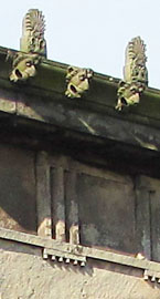 Triglyphs, metopes, lions and palmettes on the edge of the roof of the Oratory, Liverpool at The Cheshire Cat Blog