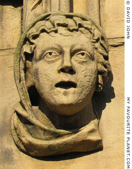 Sculpted head of a woman, Saint Luke's Church, Bold Sreet, Liverpool at The Cheshire Cat Blog