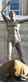 Liverpool Resurgent, naked statue by Jacob Epstein outside Lewis's department store, Lime Street, Liverpool at The Cheshire Cat Blog
