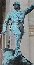 Statue of Major General William Earle outside Saint George's Hall, Lime Street, Liverpool at The Cheshire Cat Blog