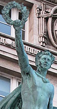 Pro Patria statue, Cunard War Memorial by Arthur Davis 1921, Pier Head, Liverpool at The Cheshire Cat Blog