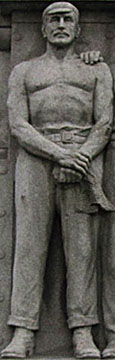 Statue of a ship's engineer, Titanic Memorial, Pier Head, Liverpool at The Cheshire Cat Blog