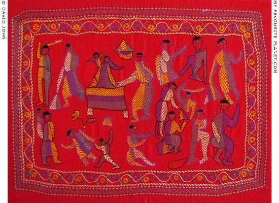 Traditional Kantha embroidery from Bangladesh in the Liverpool Metropolitan Cathedral at The Cheshire Cat Blog