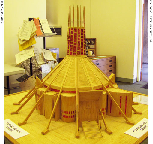 Matchstick model of the Liverpool Metropolitan Cathedral by Arthur Cunliffe at The Cheshire Cat Blog