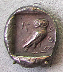 Athenian tetrdrachme, circa 500 BC at The Cheshire Cat Blog Athenian tetrdrachme, circa 500 BC at The Cheshire Cat Blog