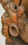 Wooden statue of the Devil being defeated by Archangel Michael, Brabant 1520, at The Cheshire Cat Blog Wooden statue of the Devil being defeated by Archangel Michael, Brabant 1520, at The Cheshire Cat Blog