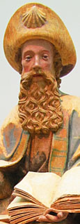 Statue of Apostle James tthe Elder (Jacobus), Spain or southern France 15th century AD, at The Cheshire Cat Blog Statue of Apostle James tthe Elder (Jacobus), Spain or southern France 15th century AD, at The Cheshire Cat Blog