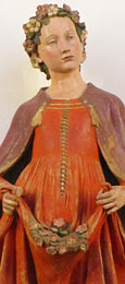 Terracotta statue of Saint Dorothy by Andrea della Robbia, Florence, circa 1550 at The Cheshire Cat Blog Terracotta statue of Saint Dorothy by Andrea della Robbia, Florence, circa 1550 at The Cheshire Cat Blog