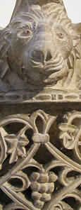 Lion's head on a Byzantine column capitol at The Cheshire Cat Blog Lion's head on a Byzantine column capitol at The Cheshire Cat Blog