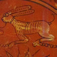 hare, detail of a 6th/7th century deorated Byzantine plate at The Cheshire Cat Blog hare, detail of a 6th/7th century deorated Byzantine plate at The Cheshire Cat Blog