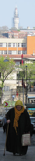 The Beyazit Tower as seen from the Fatih district, Istanbul at The Cheshire Cat Blog