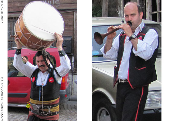 Musicians playing the davul drum and zurna at a wedding in Istanbul, Turkey at The Cheshire Cat Blog