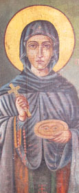 Icon of Agia Paraskevi at Phrophet Ilias Church, Kalambaka, Meteora at The Cheshire Cat Blog