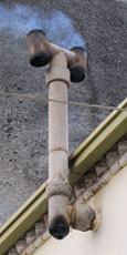 Smoky chimney in the village of Kastraki, Meteora, Greece at The Cheshire Cat Blog