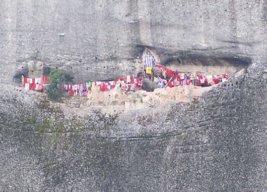 The Ruins of the Agios Georgios Monastery (Mantilas), Meteora, Greece at The Cheshire Cat Blog