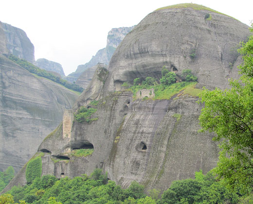 The abandoned Doupiani monastery, Meteora, Greece at The Cheshire Cat Blog