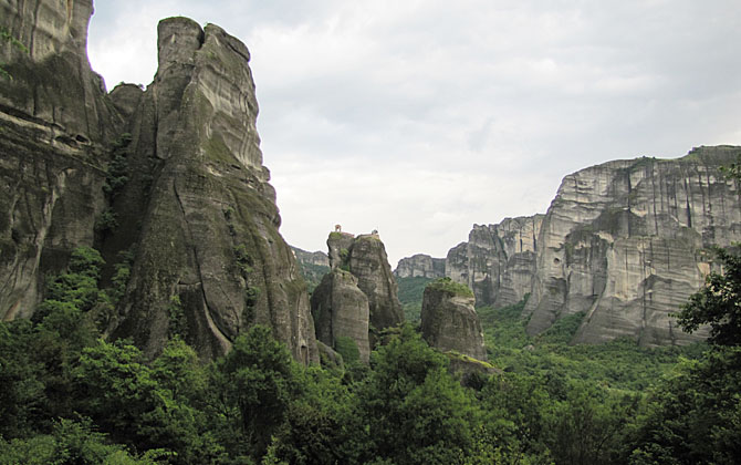 Meteora rocks, Greece at The Cheshire Cat Blog