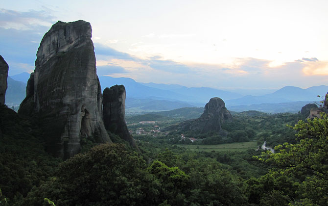 The rock of Agion Pnevma, Meteora, Greece at The Cheshire Cat Blog