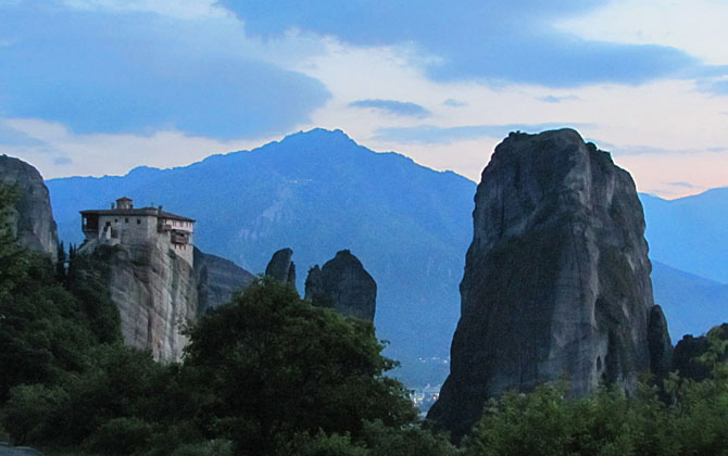 The Monastery of Roussanou, Agia Barbara, Meteora, Greece at The Cheshire Cat Blog