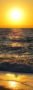 Sunrise on the beach, Nea Vreasna, Greece at The Cheshire Cat Blog