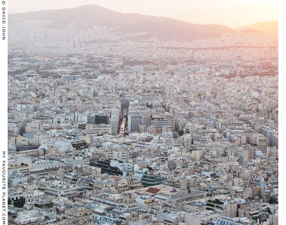Central Athens at sunset at The Cheshire Cat Blog Central Athens at sunset at The Cheshire Cat Blog