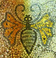 Bee mosaic in Heinrich Schlemann's mansion, "Iliou Melathron", now the Numismatic Museum, Athens, Greece at The Cheshire Cat Blog