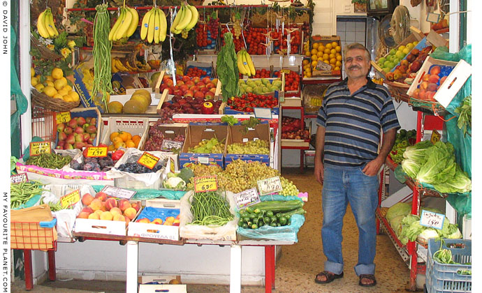 Greengrocer in the Pangrati district of Athens at The Cheshire Cat Blog
