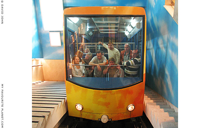 The Telerifik funicular train up to Mount Lycabettus, Athens at The Cheshire Cat Blog The Telerifik funicular train up to Mount Lycabettus, Athens at The Cheshire Cat Blog