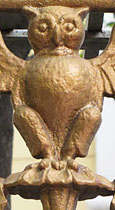 Owl on the gate of Heinrich Schlemann's mansion "Iliou Melathron", now the Numismatic Museum, Athens, Greece at The Cheshire Cat Blog Owl on the gate of Heinrich Schlemann's mansion "Iliou Melathron", now the Numismatic Museum, Athens, Greece at The Cheshire Cat Blog